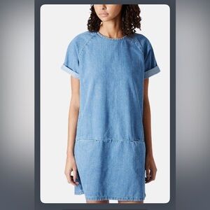 Topshop Moto Blue Denim Mini Dress